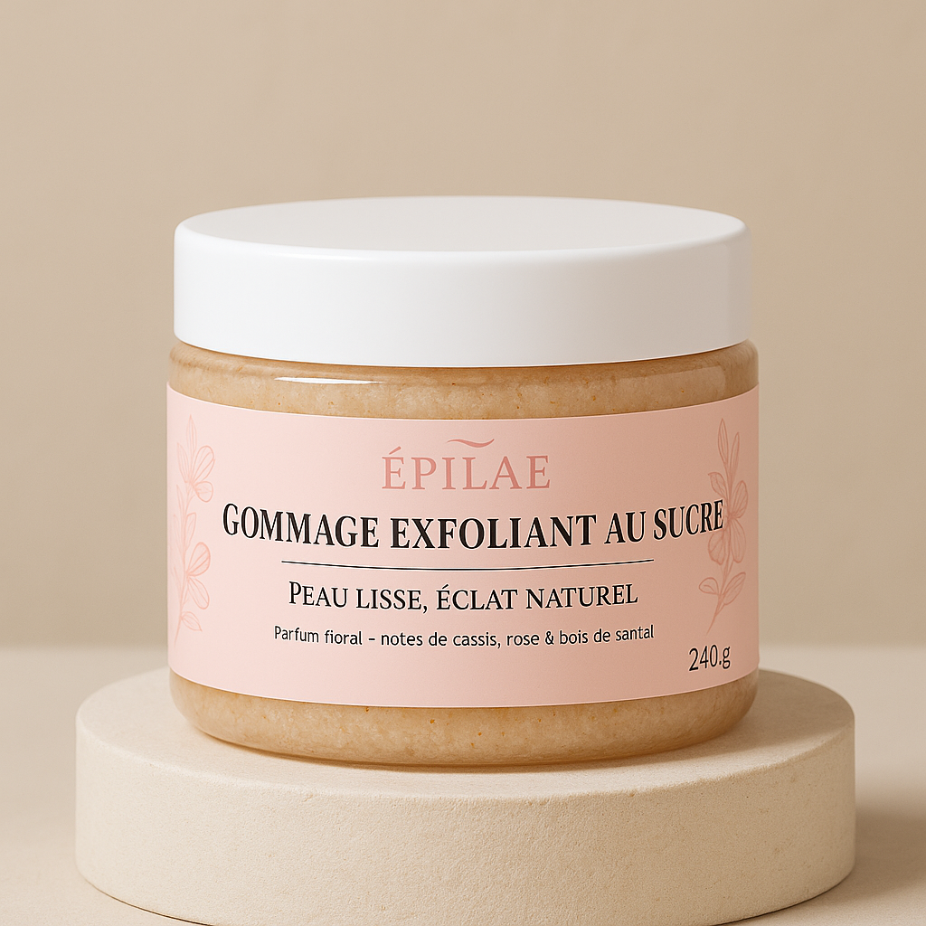 Gommage au sucre – Pour une peau lisse, douce et éclatante 🌸