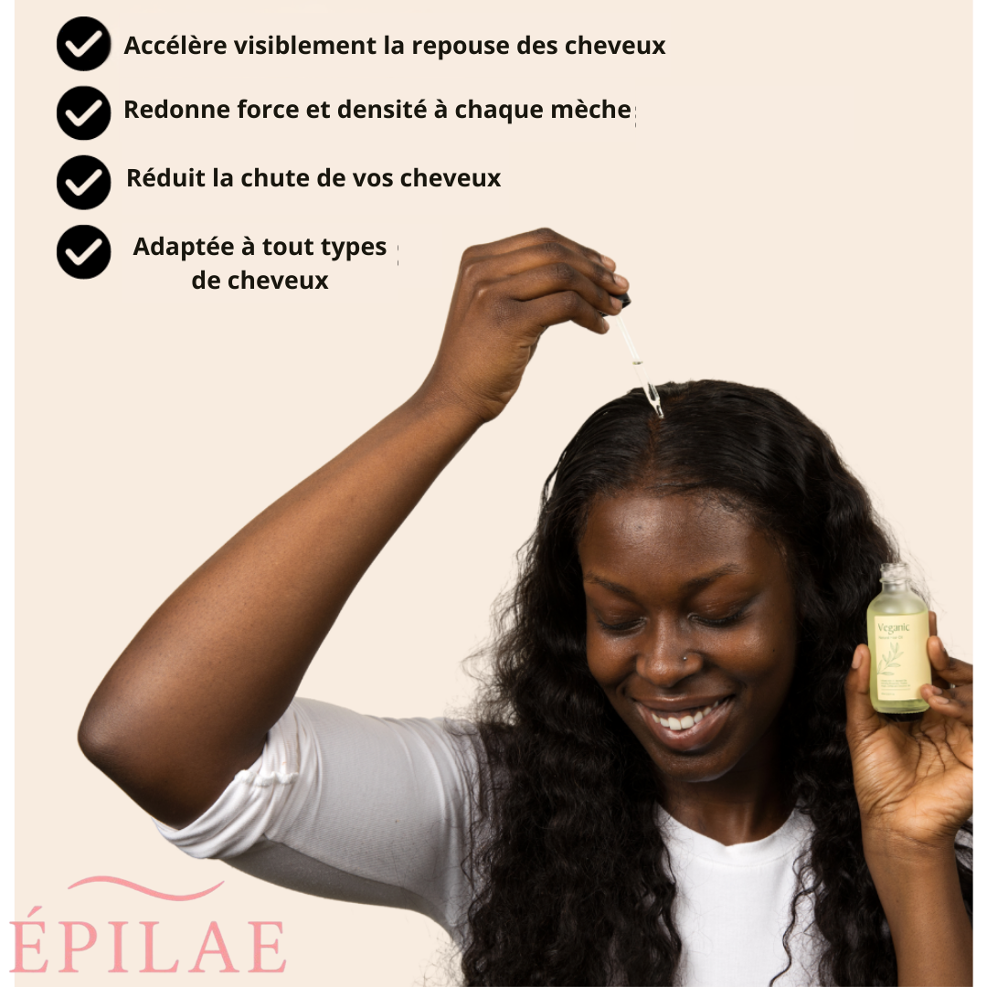 Huile de repousse Anti-chute hormonale 100% végétale