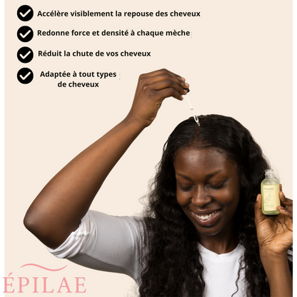Huile de repousse Anti-chute hormonale 100% végétale