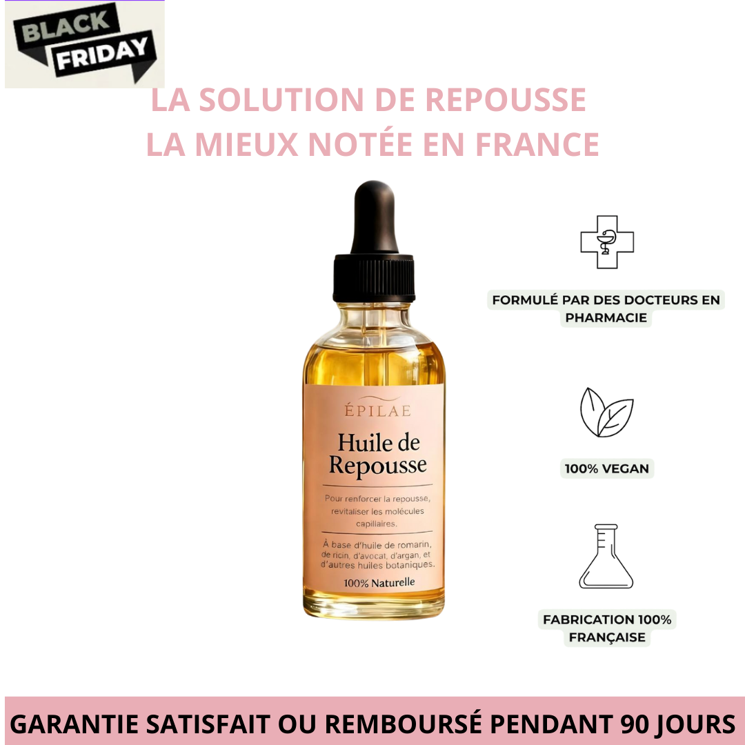 Huile de repousse Anti-chute hormonale 100% végétale