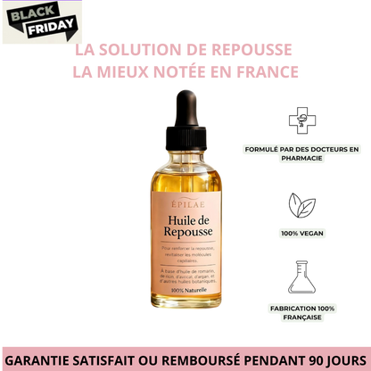 Huile de repousse Anti-chute hormonale 100% végétale