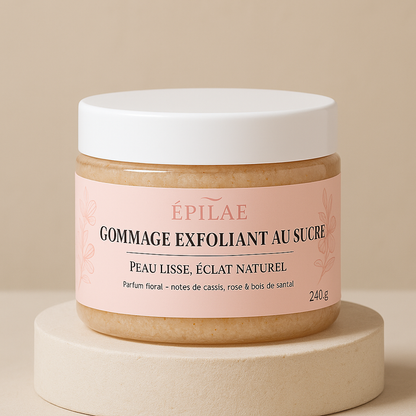 Gommage au sucre – Pour une peau lisse, douce et éclatante 🌸