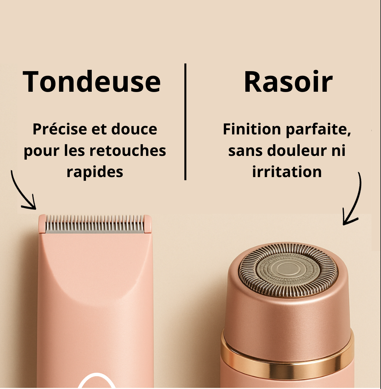 SilkyOne™ d’Épilae – tête tondeuse précise et rasoir doux pour une peau nette sans irritation